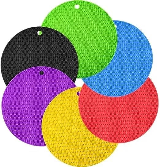 Heat-Resistant Silicone Hot Pot Holder & Non-Slip Coaster Mat - Versatile Kitchen Utensil - image 3