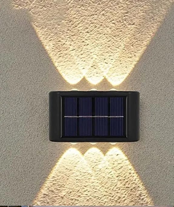 6 LED Solar Light Outdoor Lighting Garden Wall Lamp - 1pc - image 1