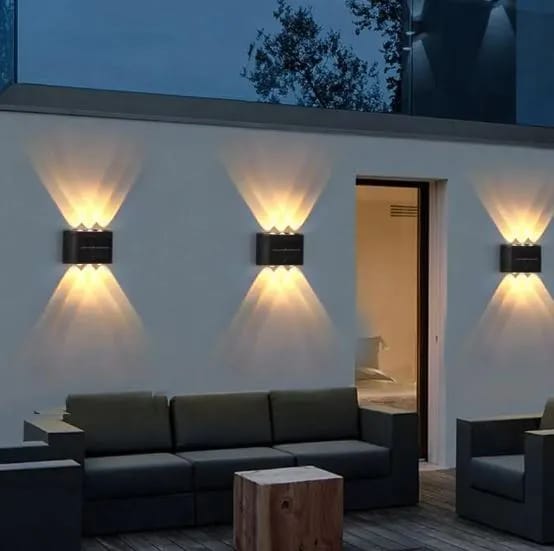 6 LED Solar Light Outdoor Lighting Garden Wall Lamp - 1pc - image 4