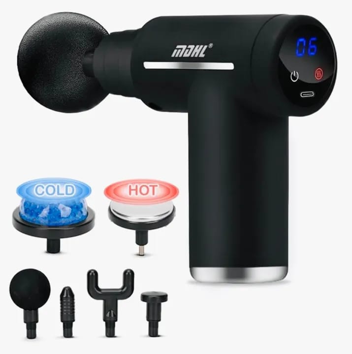 MDHL Premium Massage Gun Deep Tissue, Handheld Adjustable Electric Muscle Massager Portable Hot Cold Compress Percussion Deep Tissue Massager for Athletes Gym Relaxation - image 1