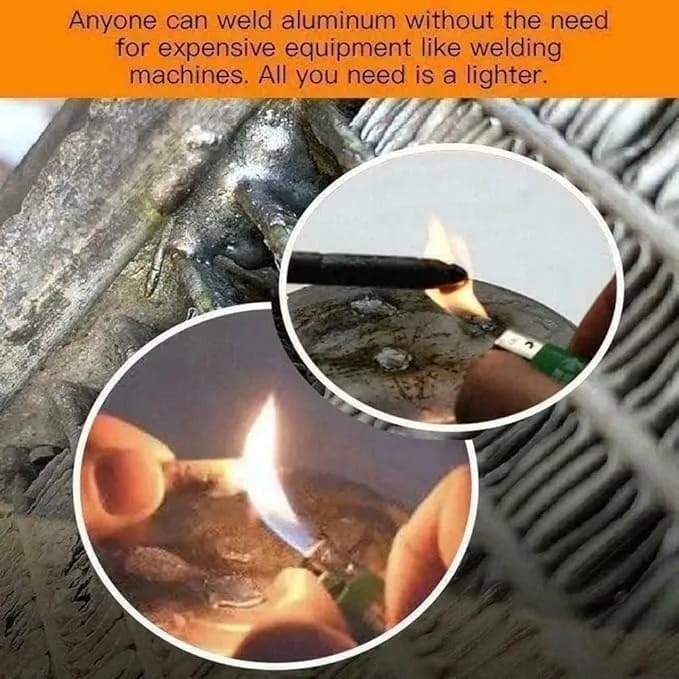 Powder Cored Aluminum Welding Rod Lighter Low Temperature Easy Melt Aluminum Welding Rods Multifunctional (pack of 3) - image 4