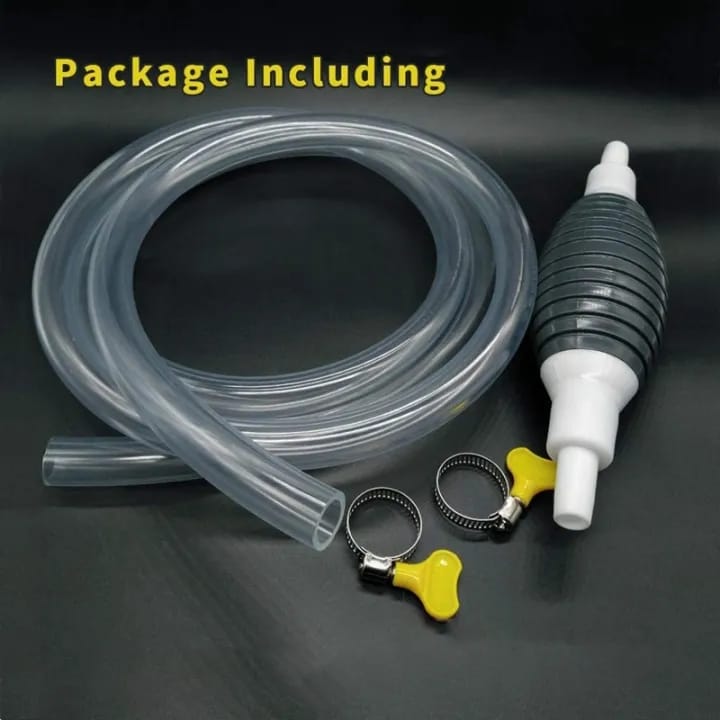 VOL Fuel Syphon Pump, High Flow Siphon Pump Kit for Fuel Petrol Transfer, Enhanced Hand Water Pump 2m - image 1
