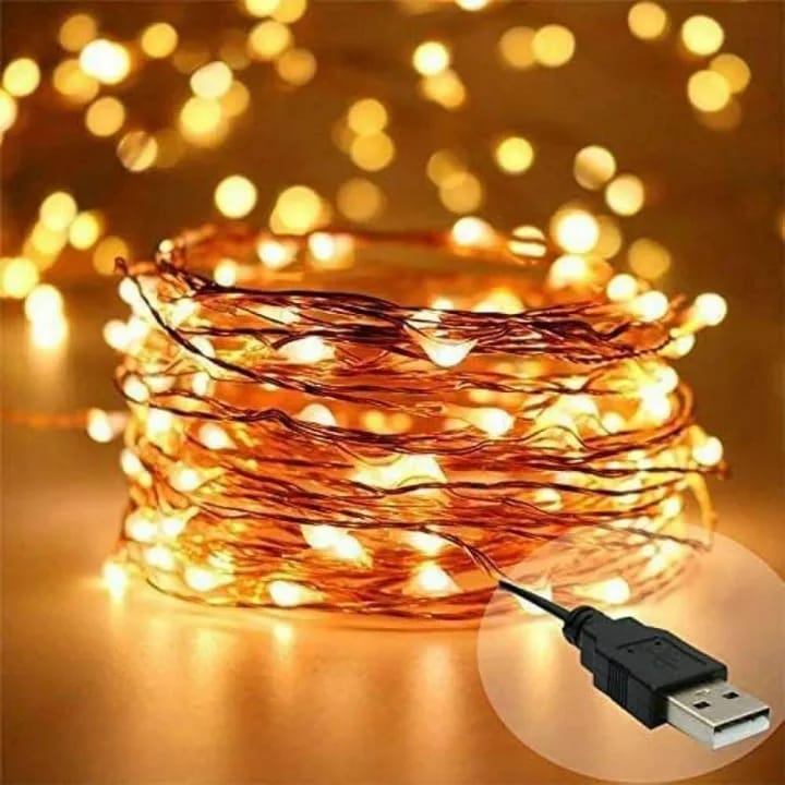 USB Electric 100 Led, 10 Meter Water Proof Starry Lights, Warm White Wine Bottles, Glass Twinkle Light Lamp, Battery Operated Starry Fairy Lights - image 1
