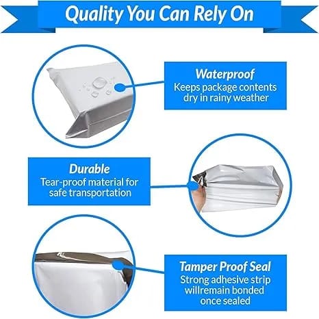 BATTAWALA® (Size-14 x 18) 20 pcs Tamper Proof Polybags Bags/Pouches/Cover 50 Micron for Shipping/Packing [Pack of 50 Pcs with Pod) - image 3
