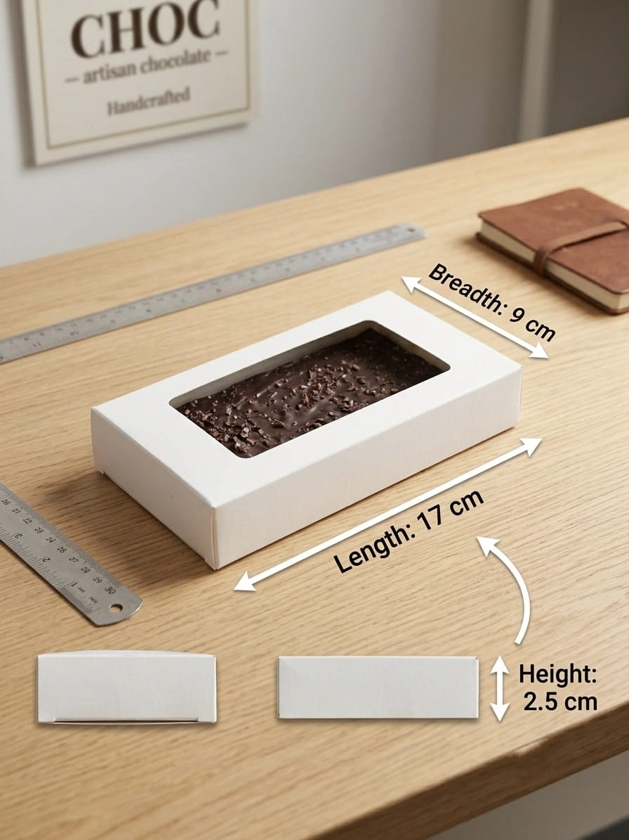 BATTAWALA | Chocolate Bar Box With Window | DIY Self Assemble Packaging Box For Chocolate Bars, Kunafa & Desserts - image 3