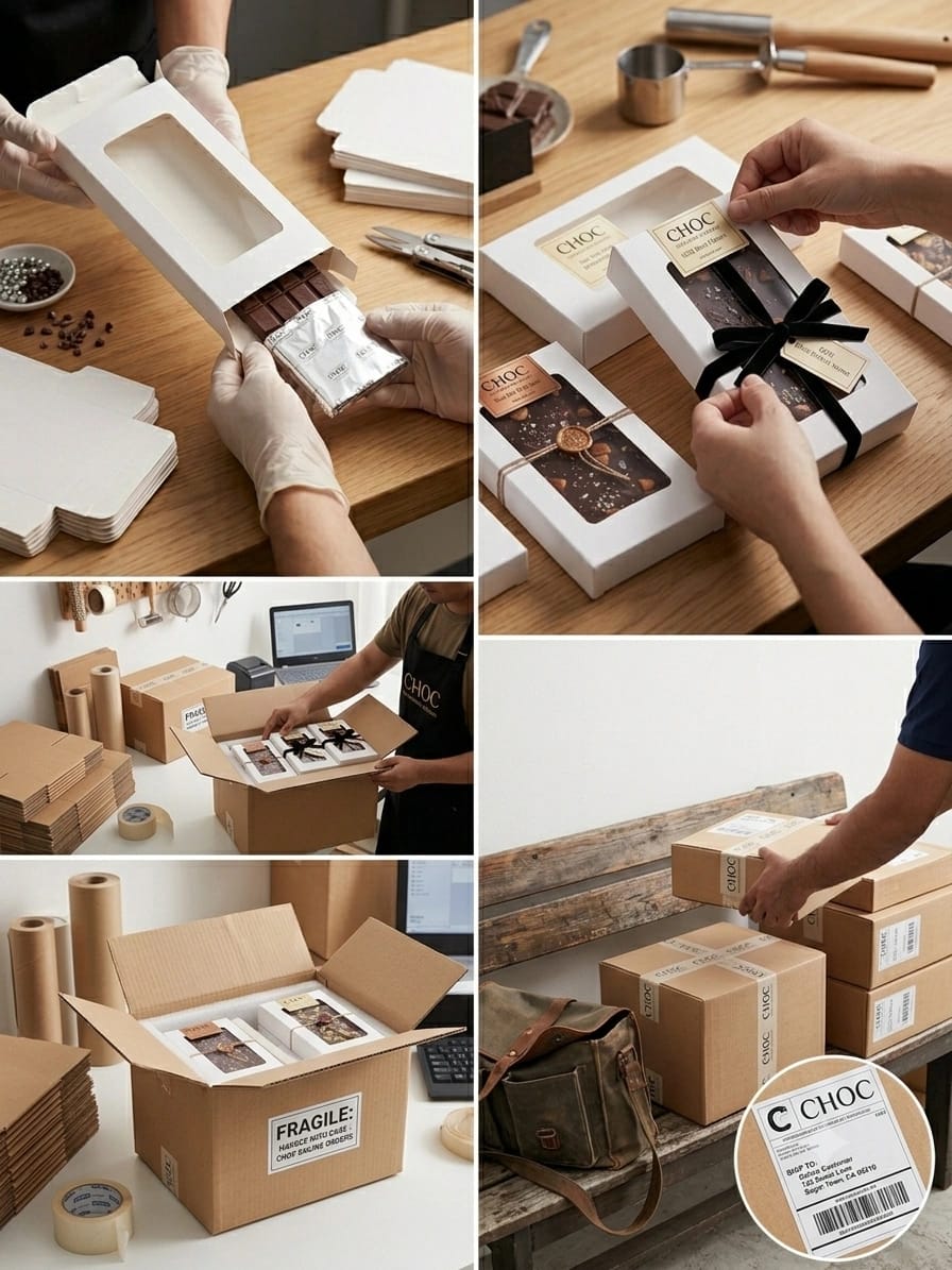BATTAWALA | Chocolate Bar Box With Window | DIY Self Assemble Packaging Box For Chocolate Bars, Kunafa & Desserts - image 1