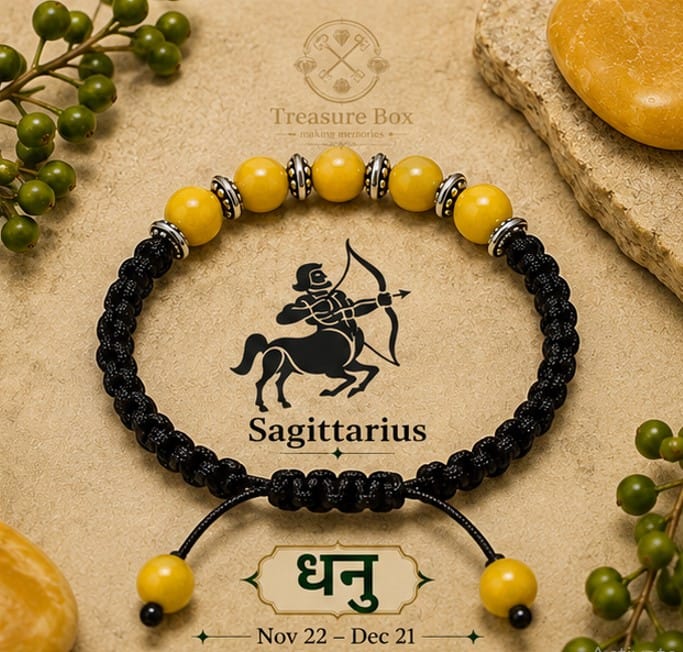 Handmade Premium Yellow Bead With Silver Spacers & Adjustable Black Thread Bracelet For Unisex By Treasure Box Nepal - image 4