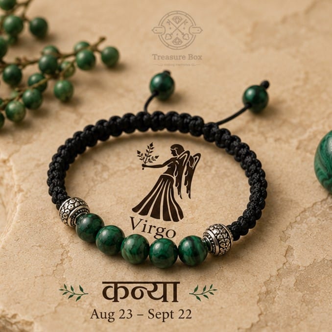 Handmade Malachite Bead With Silver Spacers & Adjustable Black Thread Bracelet For Unisex By Treasure Box Nepal - image 2