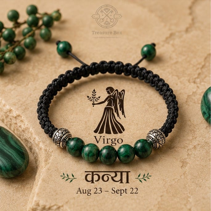 Handmade Malachite Bead With Silver Spacers & Adjustable Black Thread Bracelet For Unisex By Treasure Box Nepal - image 3