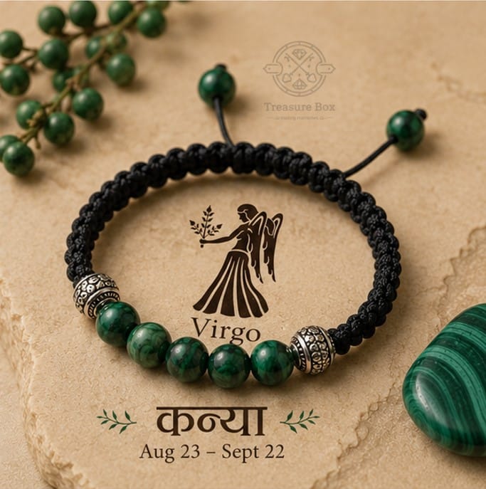 Handmade Malachite Bead With Silver Spacers & Adjustable Black Thread Bracelet For Unisex By Treasure Box Nepal - image 4