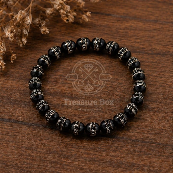Midnight Eclipse Bead Bracelet For Unisex By Treasure Box Nepal - image 3