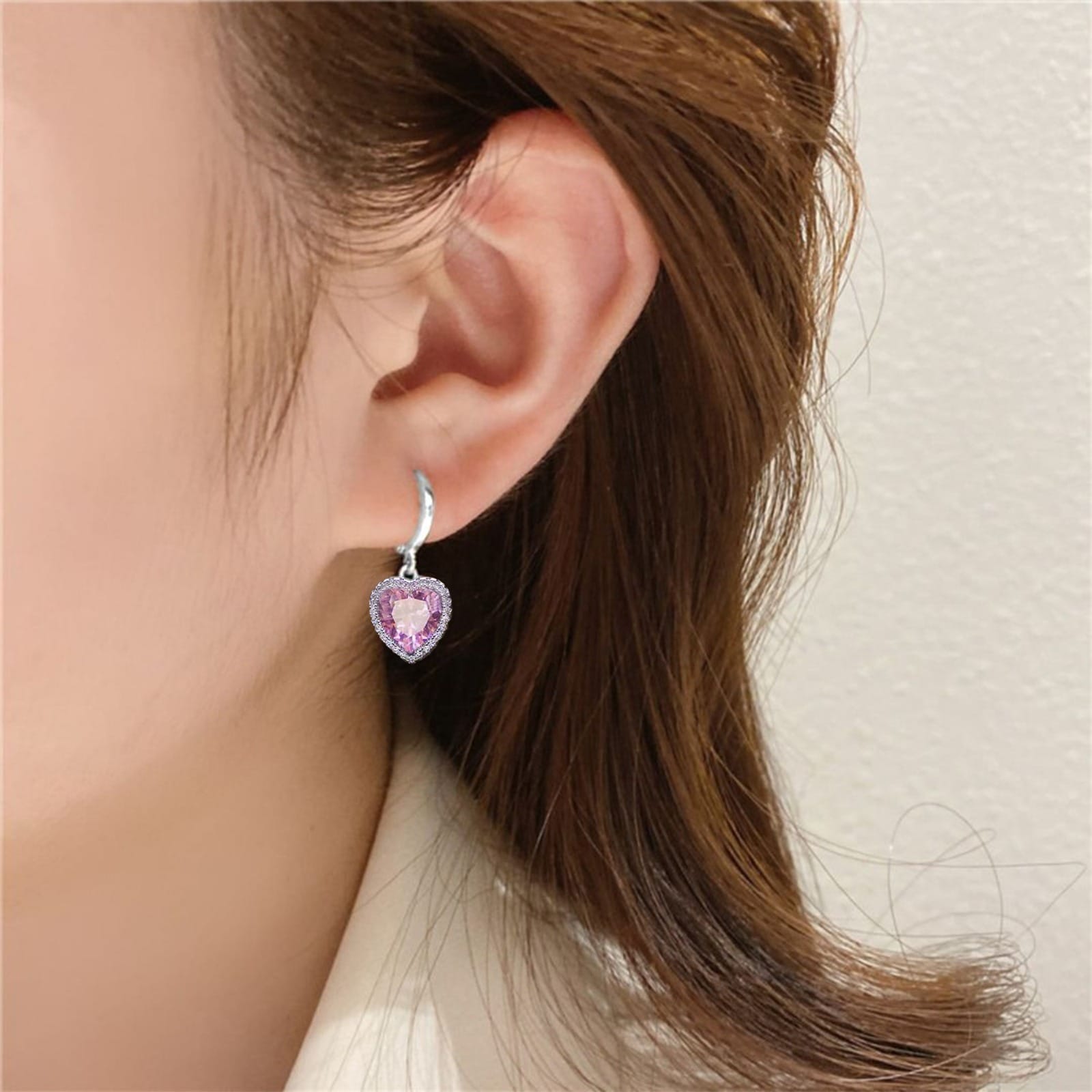1 Pair of Elegant bohemian style heart-shaped earrings for Women by Treasure Box Nepal - image 1