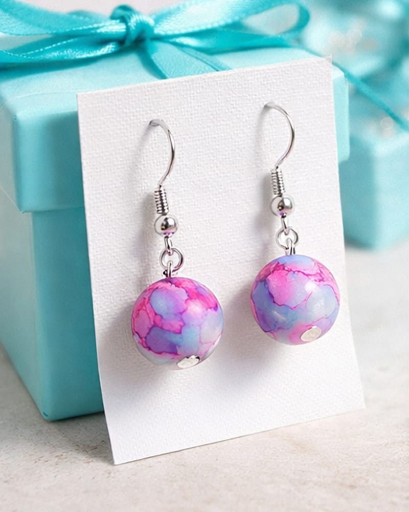 A Pair of Elegant and Pink Color Earing for Women by Treasure Box Nepal - image 2