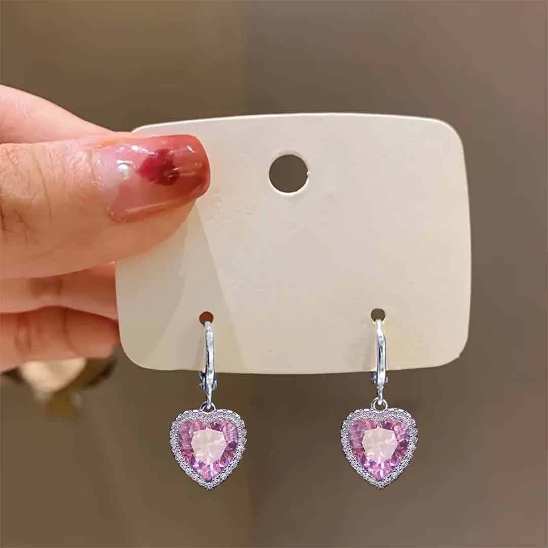 1 Pair of Elegant bohemian style heart-shaped earrings for Women by Treasure Box Nepal - image 4