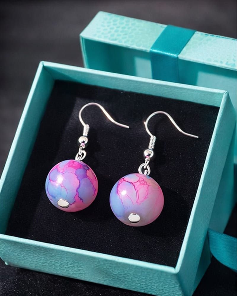 A Pair of Elegant and Pink Color Earing for Women by Treasure Box Nepal - image 1