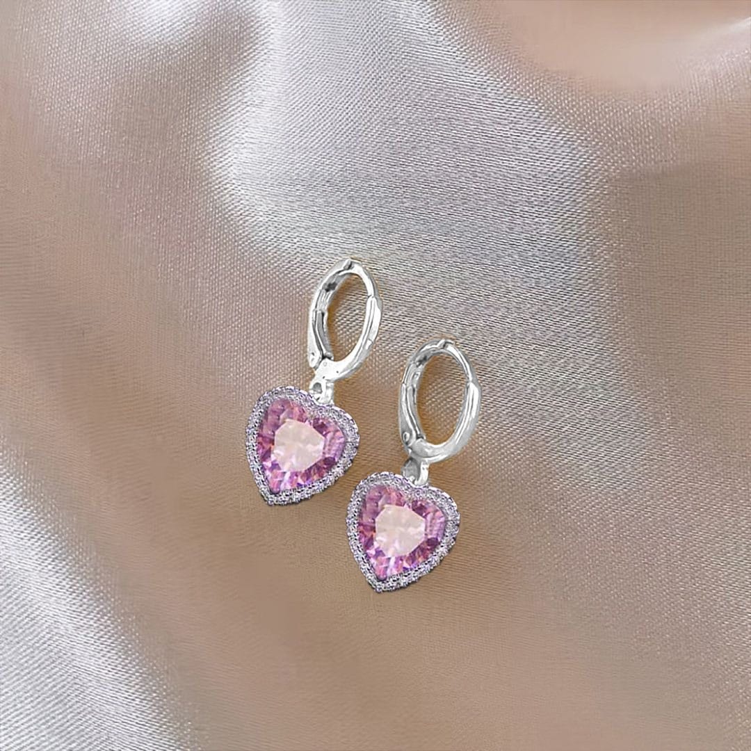 1 Pair of Elegant bohemian style heart-shaped earrings for Women by Treasure Box Nepal - image 2