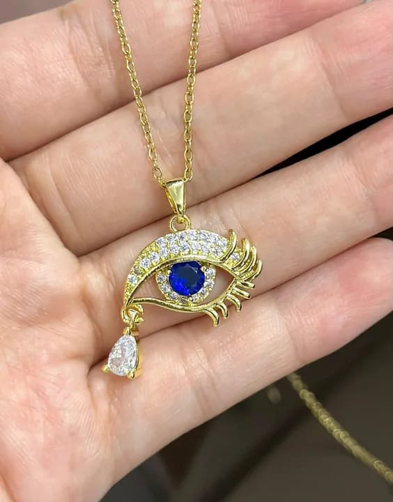 Evil Eye necklace for girls in stainless steel - image 2