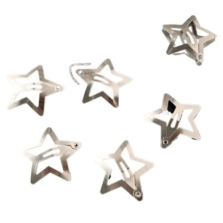 10pcs Star Hair Clips Snap Hair Barrettes Non Slip Five Pointed Star Hair Accessories for Girls Women Y2K Metal Hair Clips Cologo - image 1