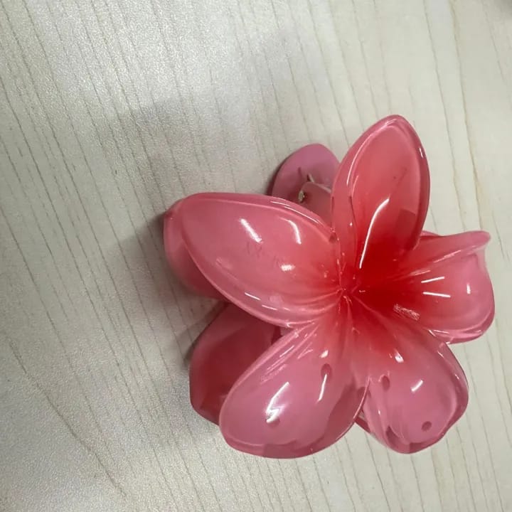 Red Flower Hair Clips Large Hair Claw Hairpin Accessories For Women - image 2