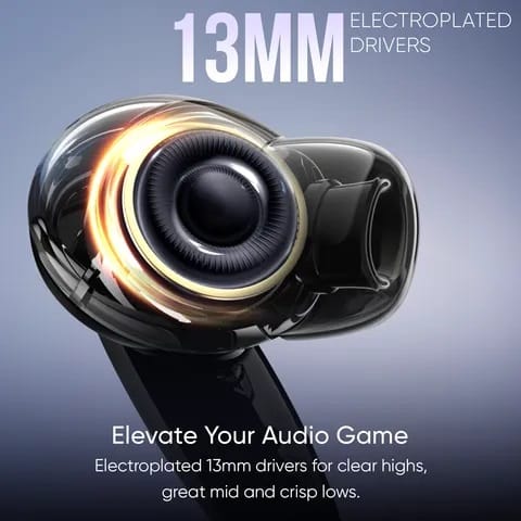 Mivi DuoPods N6/K6 (Re), TWS Earbuds With AI Noise Cancellation ,IPX4 Water Resistant, 13mm Electroplated Drivers - image 2