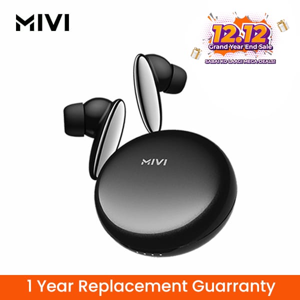 Mivi DuoPods N6/K6 (Re), TWS Earbuds With AI Noise Cancellation ,IPX4 Water Resistant, 13mm Electroplated Drivers - image 1