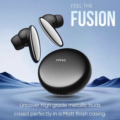 Mivi DuoPods N6/K6 (Re), TWS Earbuds With AI Noise Cancellation ,IPX4 Water Resistant, 13mm Electroplated Drivers - image 3