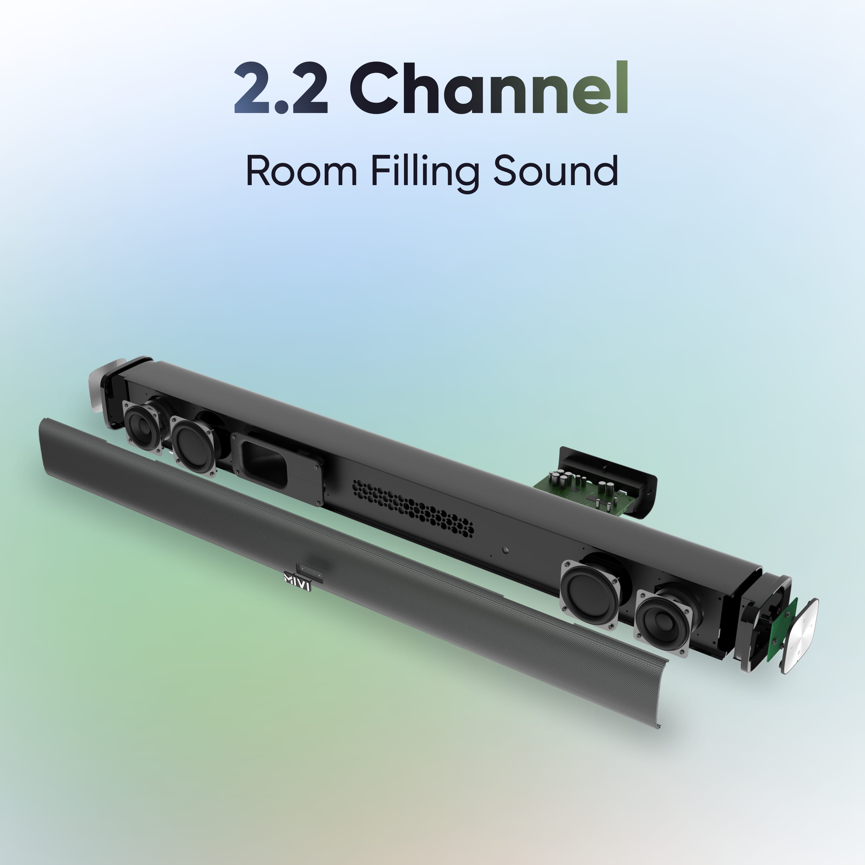Mivi Fort R70 | With 2 Inbuilt Subwoofers |70 Cinematic W Bluetooth Soundbar Speaker - image 2