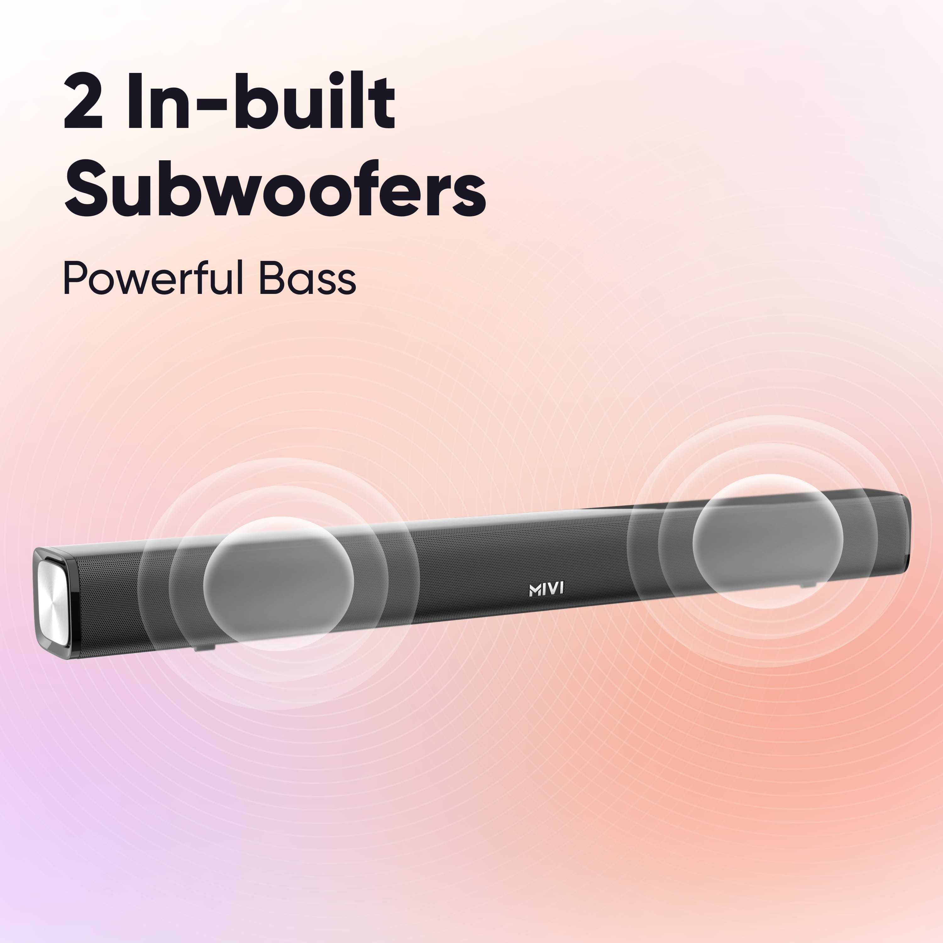 Mivi Fort R70 | With 2 Inbuilt Subwoofers |70 Cinematic W Bluetooth Soundbar Speaker - image 3