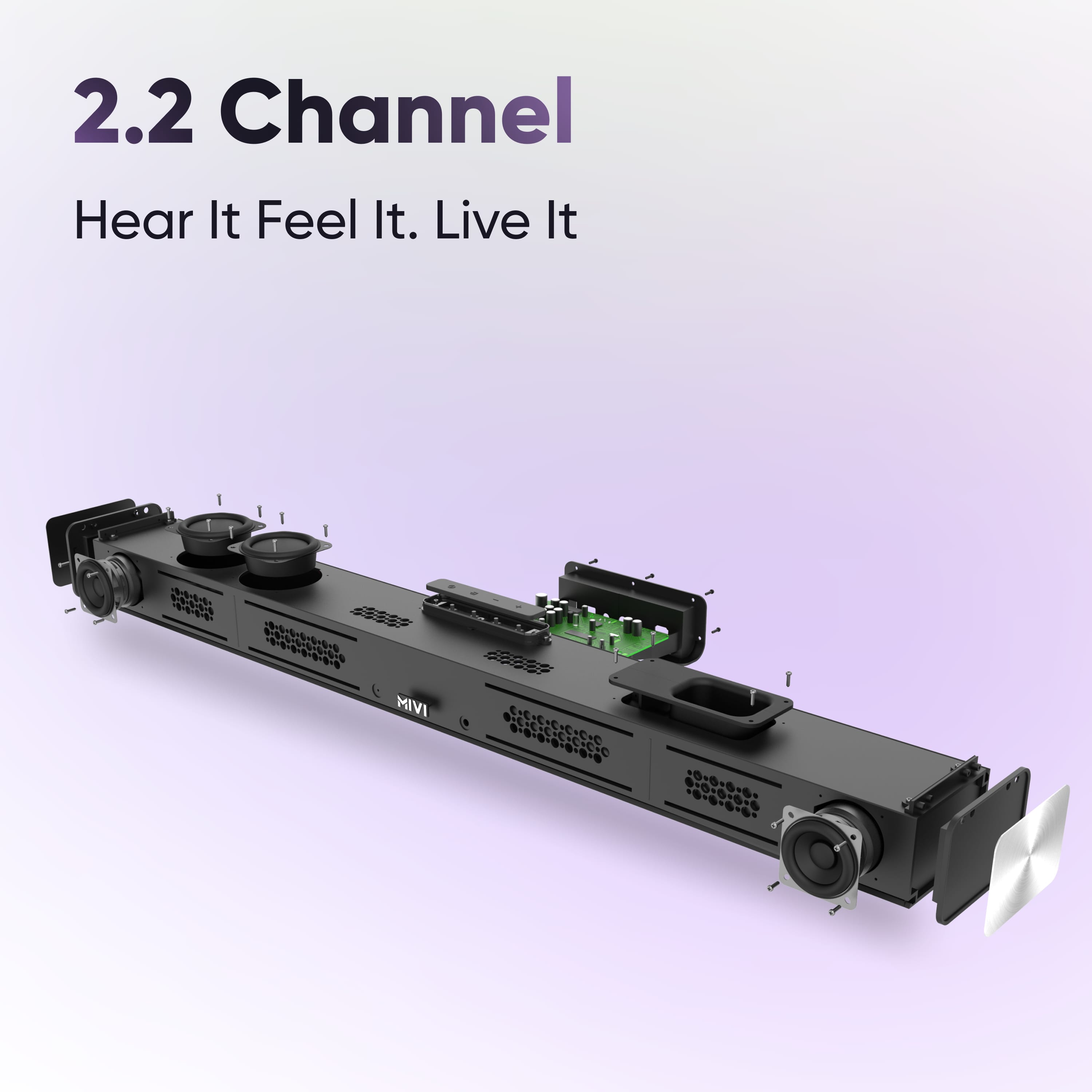 Mivi Fort R130 With 2 Inbuilt Subwoofers 130W Bluetooth Soundbar Speaker | 1 Year Warranty | One Remote Control | Made In India | - image 5