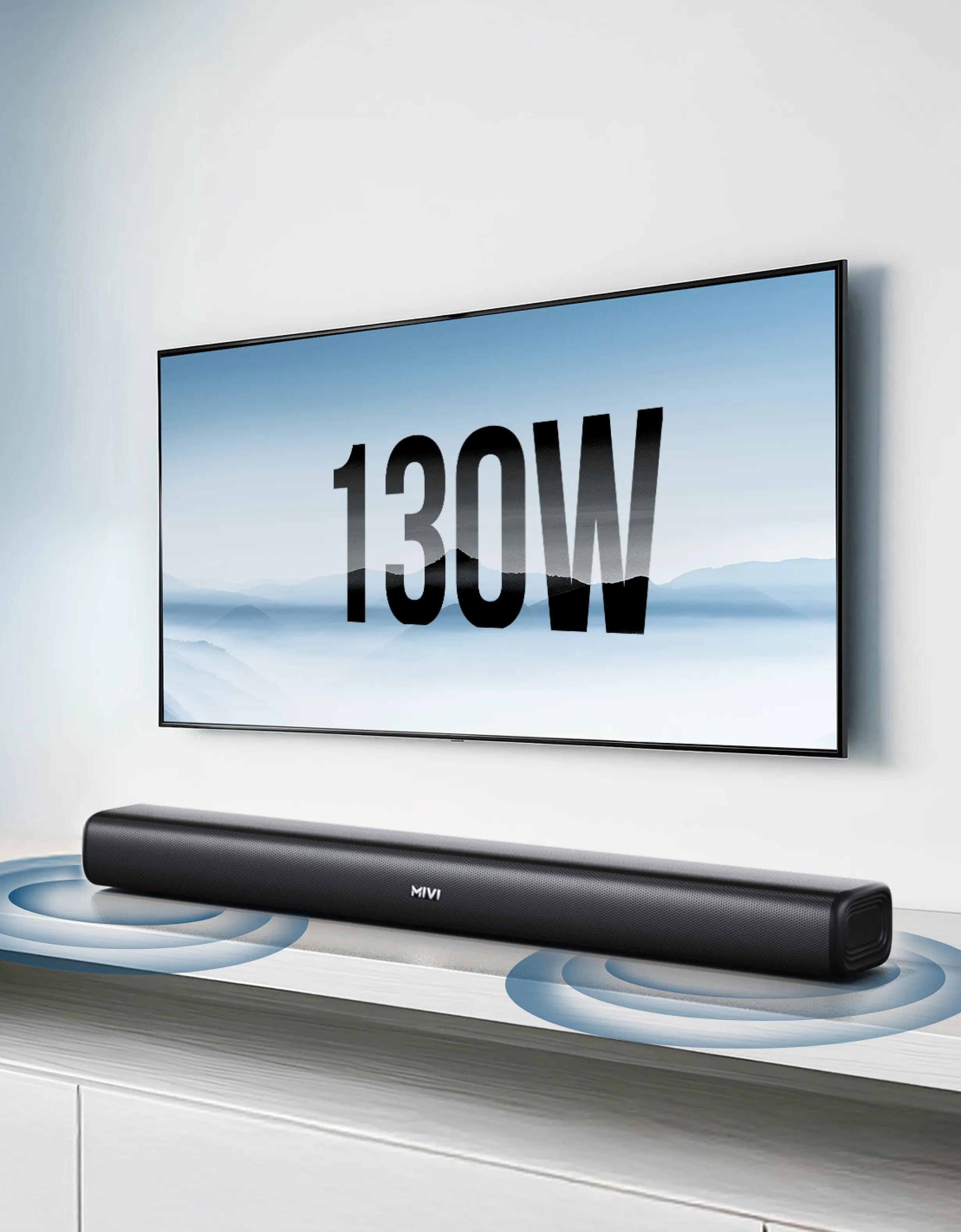 Mivi Fort R130 With 2 Inbuilt Subwoofers 130W Bluetooth Soundbar Speaker | 1 Year Warranty | One Remote Control | Made In India | - image 3