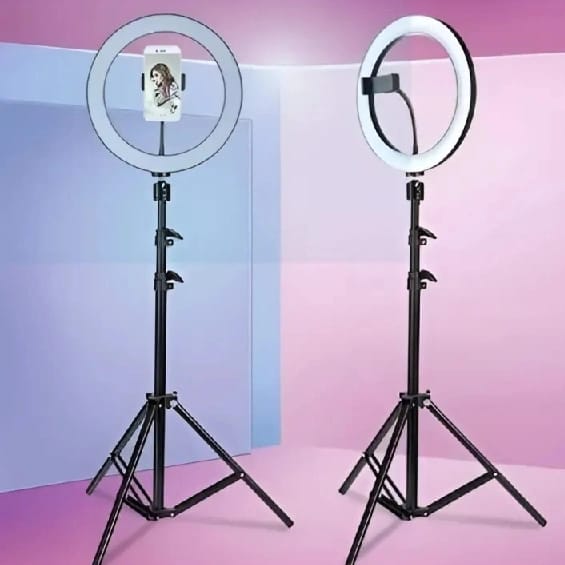 30cm Selfie Ring Light With Tripod Stand, Remote Control, Hose Phone Holder, 360 Rotatable Gimbal Photography - image 1