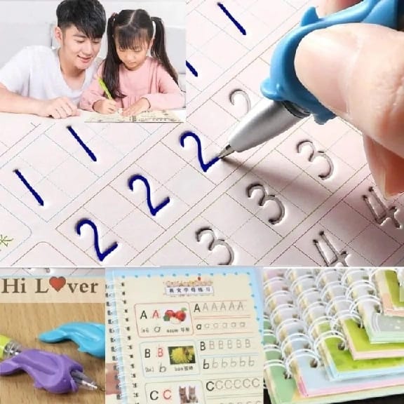 4 Pcs Sank Magic Practice Copybook English For Kids Reusable Magical Tracing Book For Handwriting - image 2