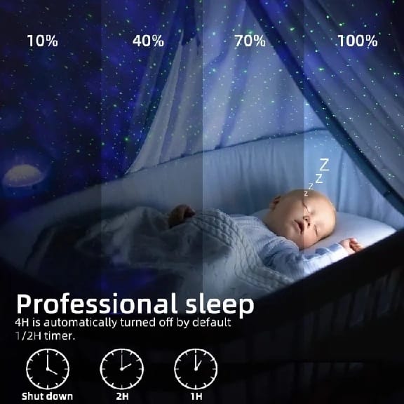 LED Galaxy Projector Light Bluetooth Remote Control Starry Projection Lamp Star Projector Light Star Night Light With Mp3 - image 2