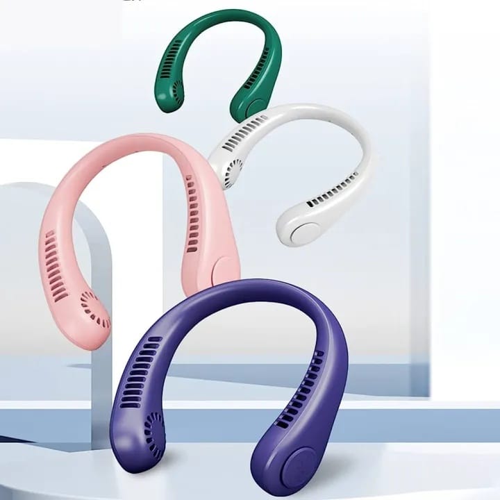 3 Speeds Portable Neck Fan Hands Free Hanging Fan Rechargeable - image 2