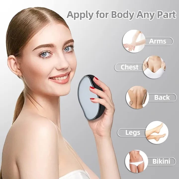 Crystal Hair Eraser (Painless Hair Removal With Epilator Mini Hair Remover For Men And Women Leg Arm Back Soft Smooth Silky Skin) - image 2