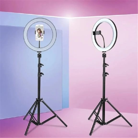 32cm Ring Light With 7 Feet Stand A Mobile Holder And 3 Color Mode - image 1