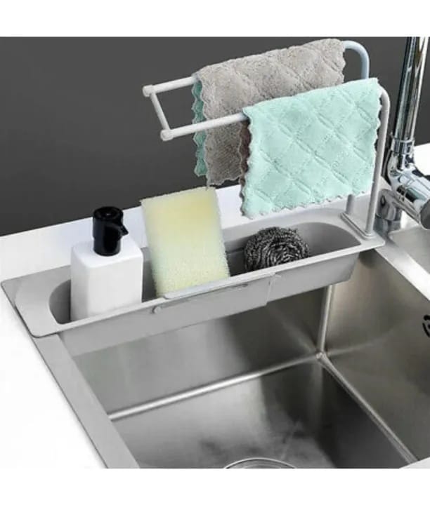 Sponge Holder Sink Storage Space-Saving Kitchenware - image 4