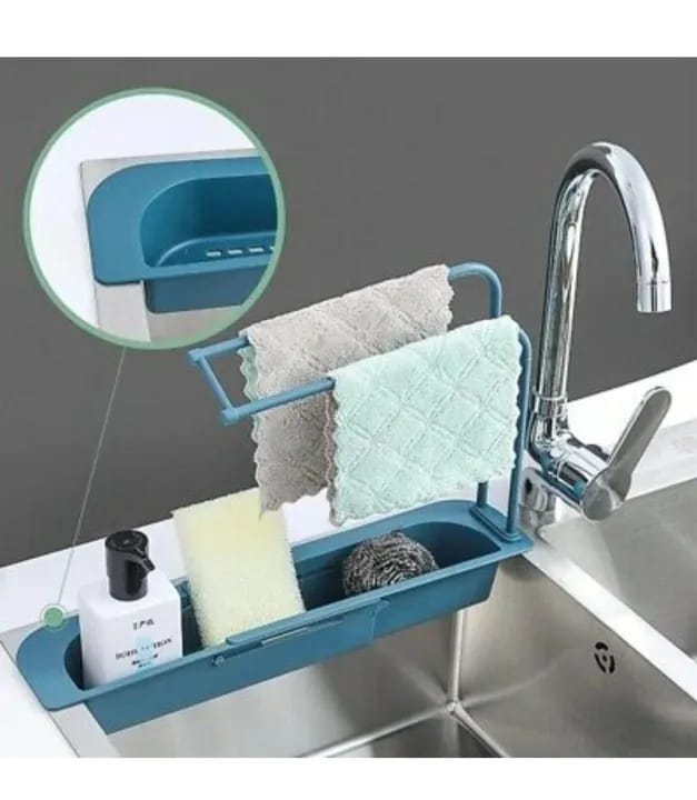 Sponge Holder Sink Storage Space-Saving Kitchenware - image 2