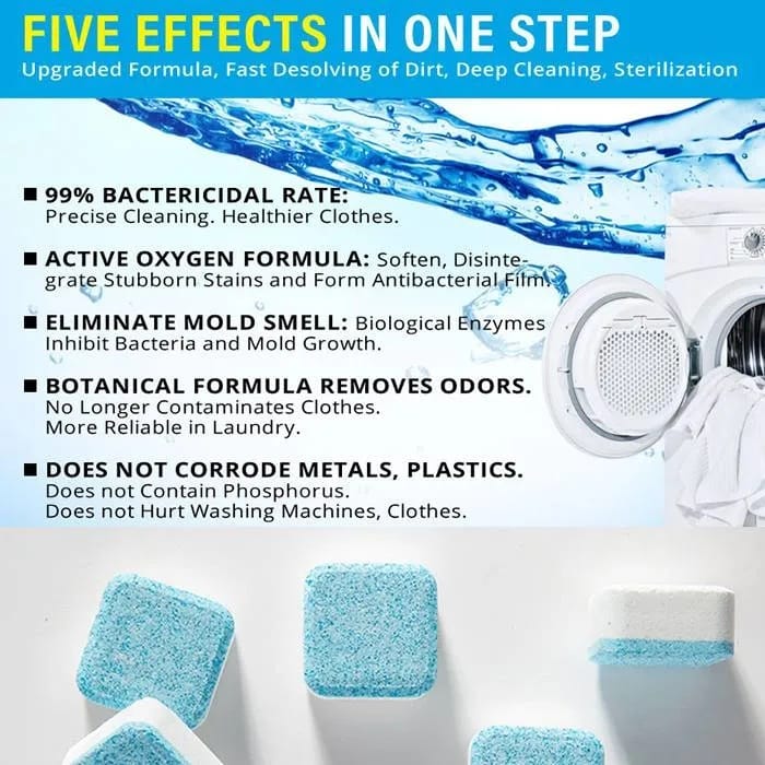 50pcs Washing Machine Cleaner Detergent Effervescent Tablet - image 3