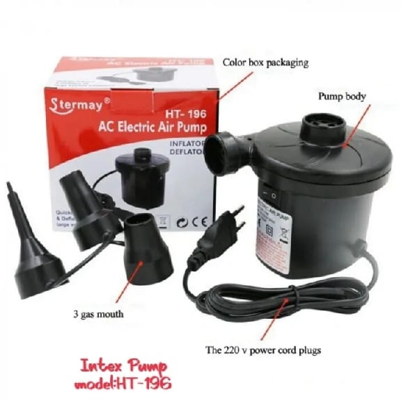 Intex Quick-Fill AC Electric Air Pump, 110-120 Volt, Max. Air Flow 21.2CFM