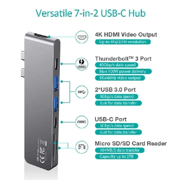 Choetech 7-In-1 USB-C Multiport Adapter - image 2