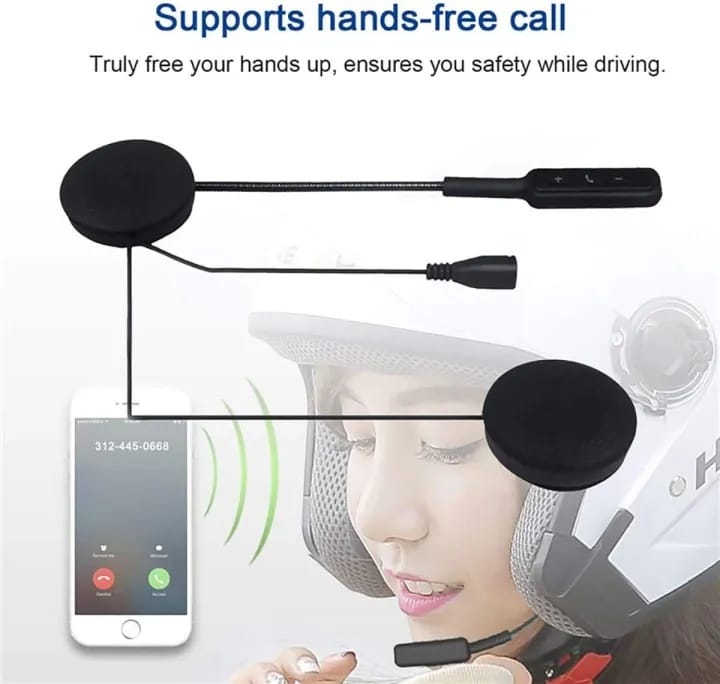 Motorcycle Helmet Bluetooth Headset, Helmet Wireless Headphones, Music Call Control, Speakers Handsfree Mh01 - image 2