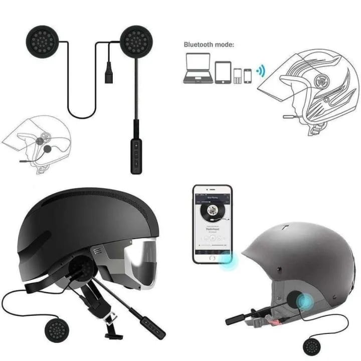Motorcycle Helmet Bluetooth Headset, Helmet Wireless Headphones, Music Call Control, Speakers Handsfree Mh01 - image 3
