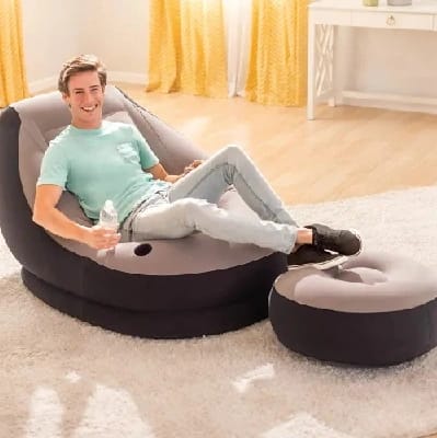 Air Sofa 2in1 Ultra Lounge Inflatable Sofa Chair And Ottoman (Free Air Pump)