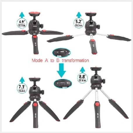 Jmary MT-35 Convenient Telescopic Mini Tripod With Mobile E-Clip For Mobile / SLR / Digital Camera - image 1
