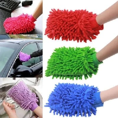 Car And Bike Cleaning Gloves- 1 Piece