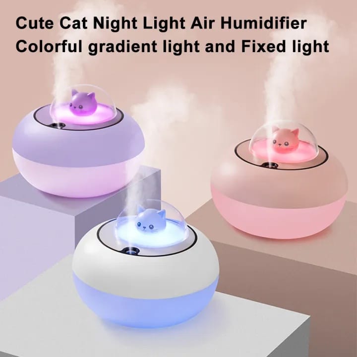 Cute Cat Usb Spraying Air Humidifier - image 2