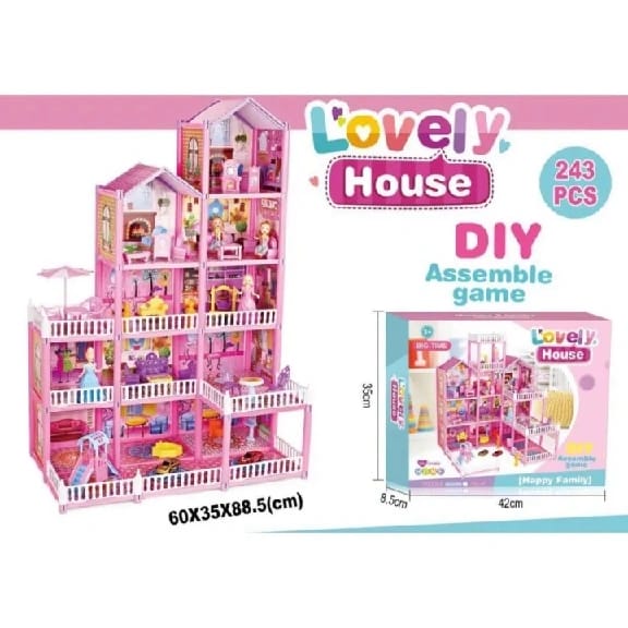 Princess Doll Assembly Castle Toy Set Doll House Model Dream Big Villa House Children Birthday Gift - image 2