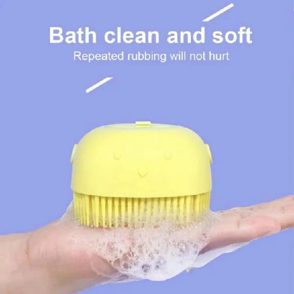 Silicone Shower Brush Soft Body Brush, Handheld Bath Scrubber, Massage Shower Cleansing Brush With Shampoo Shower Gel Dispenser For Men, Women, Sensitive, Delicate, Dry Skin - image 2