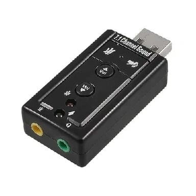 SB 7.1 Channel 3D Stereo Audio External Sound Card Adapter With Mic - Plug And Play - Compatible With Windows XP/Vista/Windows 7/Windows 8